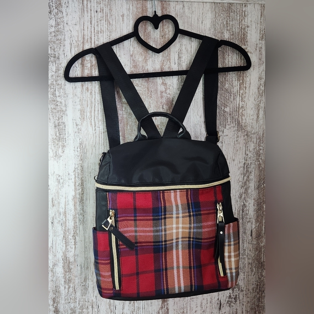 MKF Collection Nishi Plaid Backpack Waterproof Laptop Backpack for Travel & Day